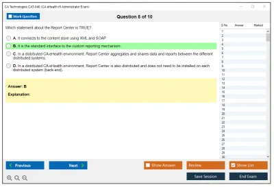 CA Technologies CAT-040 CA eHealth r6 Administrator Exam Practice test exam simulator test engine exam Prep practice test questions answers Image 6