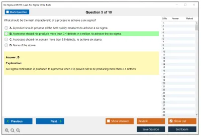 Six Sigma LSSWB Lean Six Sigma White Belt Practice test exam simulator test engine exam Prep practice test questions answers Image 5