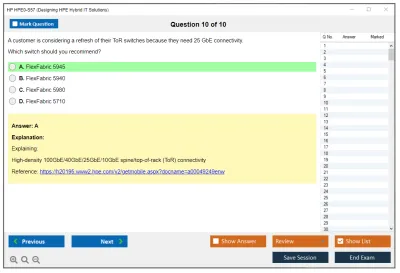 HP HPE0-S57 Designing HPE Hybrid IT Solutions Practice test exam simulator test engine exam Prep practice test questions answers Image 10