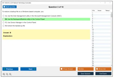 CIW 1D0-61C Network Technology Associate Practice test exam simulator test engine exam Prep practice test questions answers Image 3