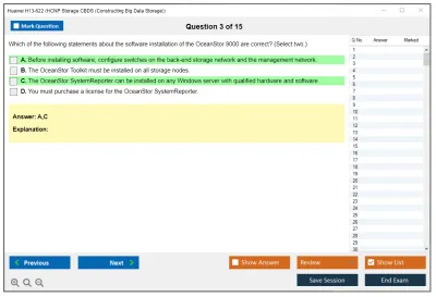 Huawei H13-622 HCNP Storage CBDS (Constructing Big Data Storage) Practice test exam simulator test engine exam Prep practice test questions answers Image 3