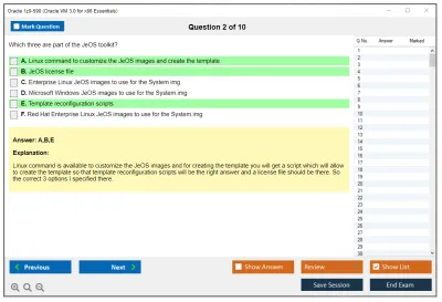 Oracle 1z0-590 Oracle VM 3 for x86 Essentials Practice test exam simulator test engine exam Prep practice test questions answers Image 2