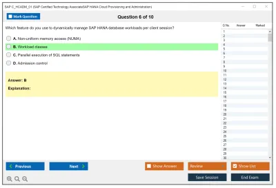 SAP C_HCADM_01 SAP Certified Technology AssociateSAP HANA Cloud Provisioning and Administration Practice test exam simulator test engine exam Prep practice test questions answers Image 6