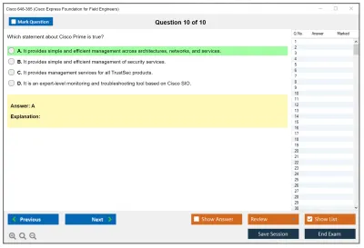 Cisco 648-385 Cisco Express Foundation for Field Engineers Practice test exam simulator test engine exam Prep practice test questions answers Image 10