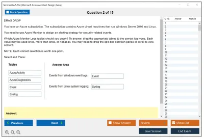Microsoft AZ-304 Microsoft Azure Architect Design  Practice test exam simulator test engine exam Prep practice test questions answers Image 2