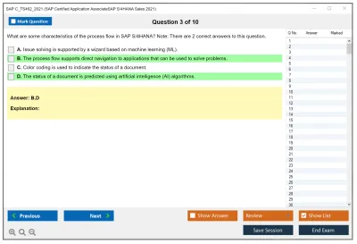 SAP C_TS462_2021 SAP Certified Application AssociateSAP S/4HANA Sales 2021 Practice test exam simulator test engine exam Prep practice test questions answers Image 3