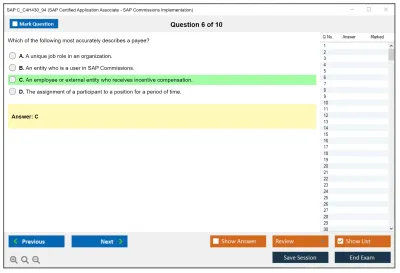 SAP C_C4H430_94 SAP Certified Application Associate - SAP Commissions Implementation Practice test exam simulator test engine exam Prep practice test questions answers Image 6