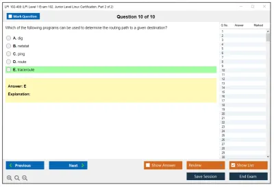 LPI 102-400 LPI Level 1 Exam 102, Junior Level Linux Certification, Part 2 of 2 Practice test exam simulator test engine exam Prep practice test questions answers Image 10