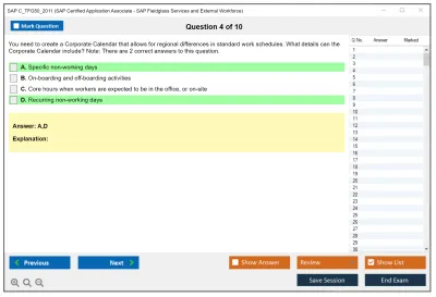 SAP C_TFG50_2011 SAP Certified Application Associate - SAP Fieldglass Services and External Workforce Practice test exam simulator test engine exam Prep practice test questions answers Image 4