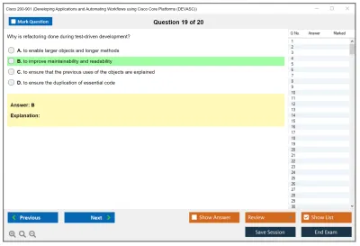 Cisco 200-901 DevNet Associate (DEVASC) Practice test exam simulator test engine exam Prep practice test questions answers Image 19
