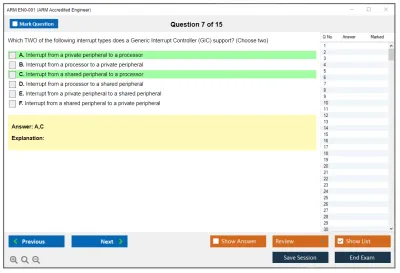 ARM EN0-001 ARM Accredited Engineer Practice test exam simulator test engine exam Prep practice test questions answers Image 7