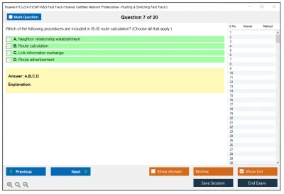 Huawei H12-224 HCNP-R&amp;S Fast Track (Huawei Certified Network Professional - Routing &amp; Switching Fast Track) Practice test exam simulator test engine exam Prep practice test questions answers Image 7