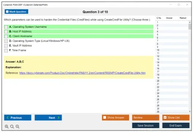 CyberArk PAM-DEF CyberArk Defender - PAM Practice test exam simulator test engine exam Prep practice test questions answers Image 3