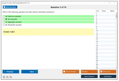 Huawei H13-922 HCIP-GaussDB-OLAP V1.0 Practice test exam simulator test engine exam Prep practice test questions answers Image 3
