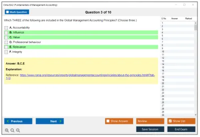 Cima BA2 Fundamentals of Management Accounting Practice test exam simulator test engine exam Prep practice test questions answers Image 3