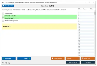 SAP C_TS410_1809 SAP Certified Application Associate - Business Process Integration with SAP S/4HANA 1809 Practice test exam simulator test engine exam Prep practice test questions answers Image 3