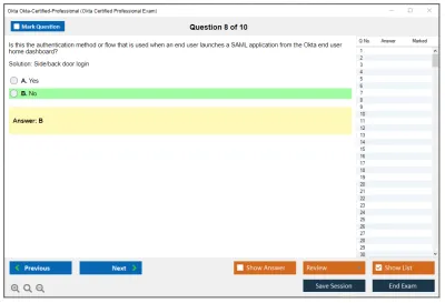 Okta Okta-Certified-Professional Okta Certified Professional Exam Practice test exam simulator test engine exam Prep practice test questions answers Image 8