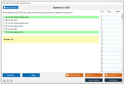 Nokia 4A0-C02 Nokia SRA Composite Exam Practice test exam simulator test engine exam Prep practice test questions answers Image 2
