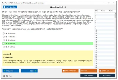 Test Prep NAPLEX North American Pharmacist Licensure Examination Practice test exam simulator test engine exam Prep practice test questions answers Image 3