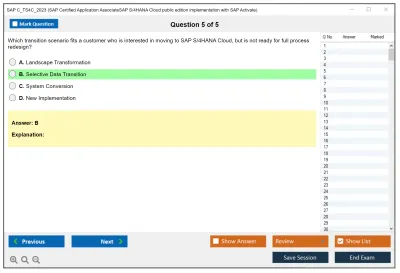 SAP C_TS4C_2023 SAP Certified Associate - SAP S/4HANA Cloud public edition implementation with SAP Activate Practice test exam simulator test engine exam Prep practice test questions answers Image 5