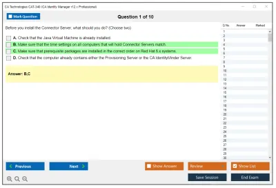 CA Technologies CAT-340 CA Identity Manager r12.x Professional Practice test exam simulator test engine exam Prep practice test questions answers Image 1