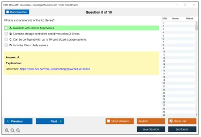 EMC DEA-64T1 Associate - Converged Systems and Hybrid Cloud Exam Practice test exam simulator test engine exam Prep practice test questions answers Image 8
