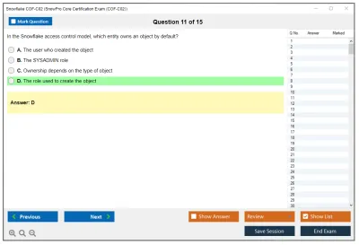 Snowflake COF-C02 SnowPro Core Certification Exam Practice test exam simulator test engine exam Prep practice test questions answers Image 11