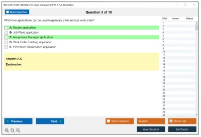 IBM C2010-595 IBM Maximo Asset Management V7.5 Fundamentals Practice test exam simulator test engine exam Prep practice test questions answers Image 3