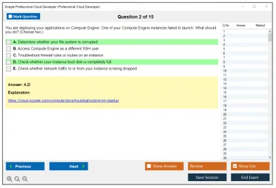 Google Professional-Cloud-Developer Google Certified Professional - Cloud Developer Practice test exam simulator test engine exam Prep practice test questions answers Image 2