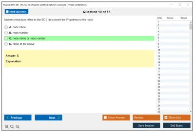 Huawei H11-851 HCNA-VC (Huawei Certified Network Associate - Video Conference) Practice test exam simulator test engine exam Prep practice test questions answers Image 10