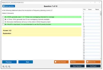 Huawei H12-311_V3.0 HCIA-WLAN V3.0 Practice test exam simulator test engine exam Prep practice test questions answers Image 7