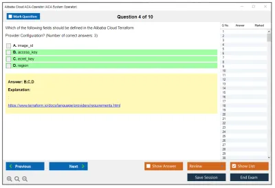 Alibaba Cloud ACA-Operator ACA System Operator Certification Practice test exam simulator test engine exam Prep practice test questions answers Image 4
