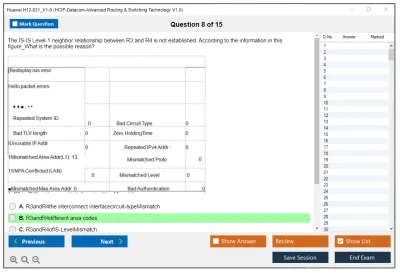 Huawei H12-831_V1-0 HCIP-Datacom-Advanced Routing & Switching Technology V1.0 Practice test exam simulator test engine exam Prep practice test questions answers Image 8