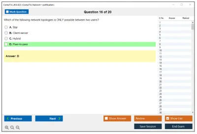 CompTIA JK0-023 CompTIA Network+ certification Practice test exam simulator test engine exam Prep practice test questions answers Image 16
