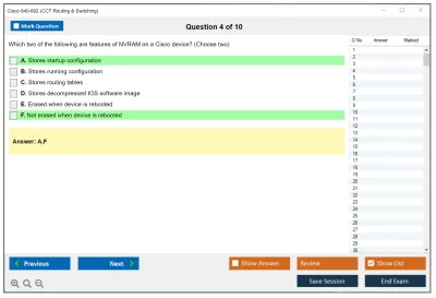 Cisco 640-692 CCT Routing & Switching Practice test exam simulator test engine exam Prep practice test questions answers Image 4