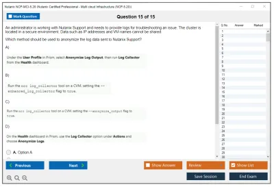 Nutanix NCP-MCI-5.20 Nutanix Certified Professional - Multi cloud Infrastructure (NCP-5.20) Practice test exam simulator test engine exam Prep practice test questions answers Image 15
