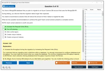 Microsoft DP-201 Designing an Azure Data Solution Practice test exam simulator test engine exam Prep practice test questions answers Image 5