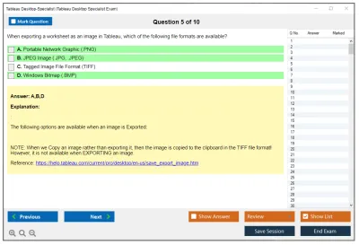 Tableau Desktop-Specialist Tableau Desktop Specialist Exam Practice test exam simulator test engine exam Prep practice test questions answers Image 5