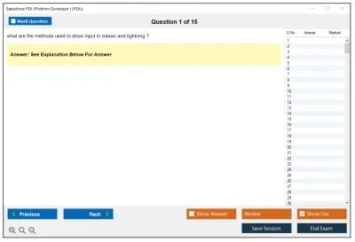 Salesforce PDI Salesforce Certified Platform Developer I Practice test exam simulator test engine exam Prep practice test questions answers Image 1