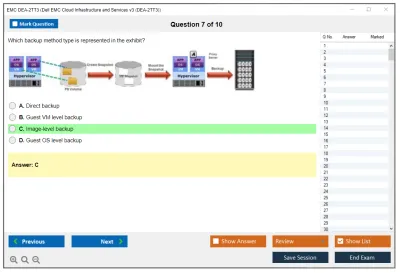 EMC DEA-2TT3 Associate - Cloud Infrastructure and Services v.3 Exam Practice test exam simulator test engine exam Prep practice test questions answers Image 7