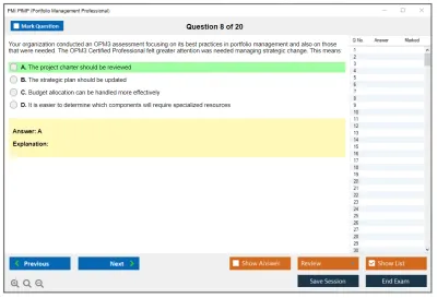 PMI PfMP Portfolio Management Professional (PfMP) Practice test exam simulator test engine exam Prep practice test questions answers Image 8