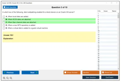 Oracle 1z0-590 Oracle VM 3 for x86 Essentials Practice test exam simulator test engine exam Prep practice test questions answers Image 3
