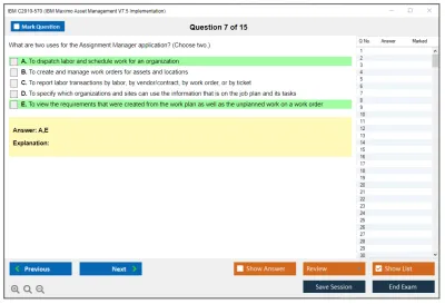 IBM C2010-570 IBM Maximo Asset Management V7.5 Implementation Practice test exam simulator test engine exam Prep practice test questions answers Image 7