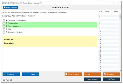 IBM C1000-047 IBM Watson IoT Maximo Solution Architect V1 Practice test exam simulator test engine exam Prep practice test questions answers Image 2