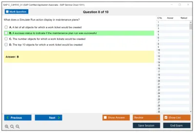 SAP C_C4H510_01 SAP Certified Application Associate - SAP Service Cloud 1911 Practice test exam simulator test engine exam Prep practice test questions answers Image 8