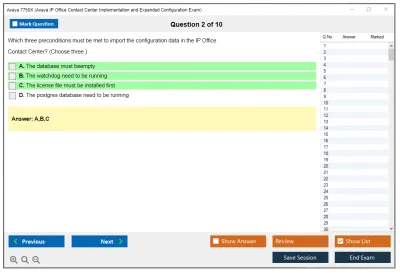 Avaya 7750X Avaya IP Office Contact Center Implementation and Expanded Configuration Exam Practice test exam simulator test engine exam Prep practice test questions answers Image 2