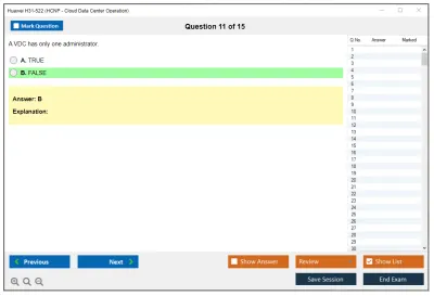 Huawei H31-522 Huawei Certified Network Professional –Cloud DataCentre Operations Practice test exam simulator test engine exam Prep practice test questions answers Image 11