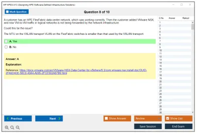 HP HPE0-V13 Designing HPE Software-Defined Infrastructure Solutions Practice test exam simulator test engine exam Prep practice test questions answers Image 8