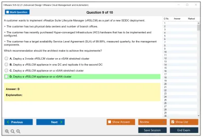 VMware 3V0-32.21 Advanced Design VMware Cloud Management and Automation Practice test exam simulator test engine exam Prep practice test questions answers Image 9