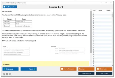 Microsoft MD-102 Endpoint Administrator Practice test exam simulator test engine exam Prep practice test questions answers Image 1